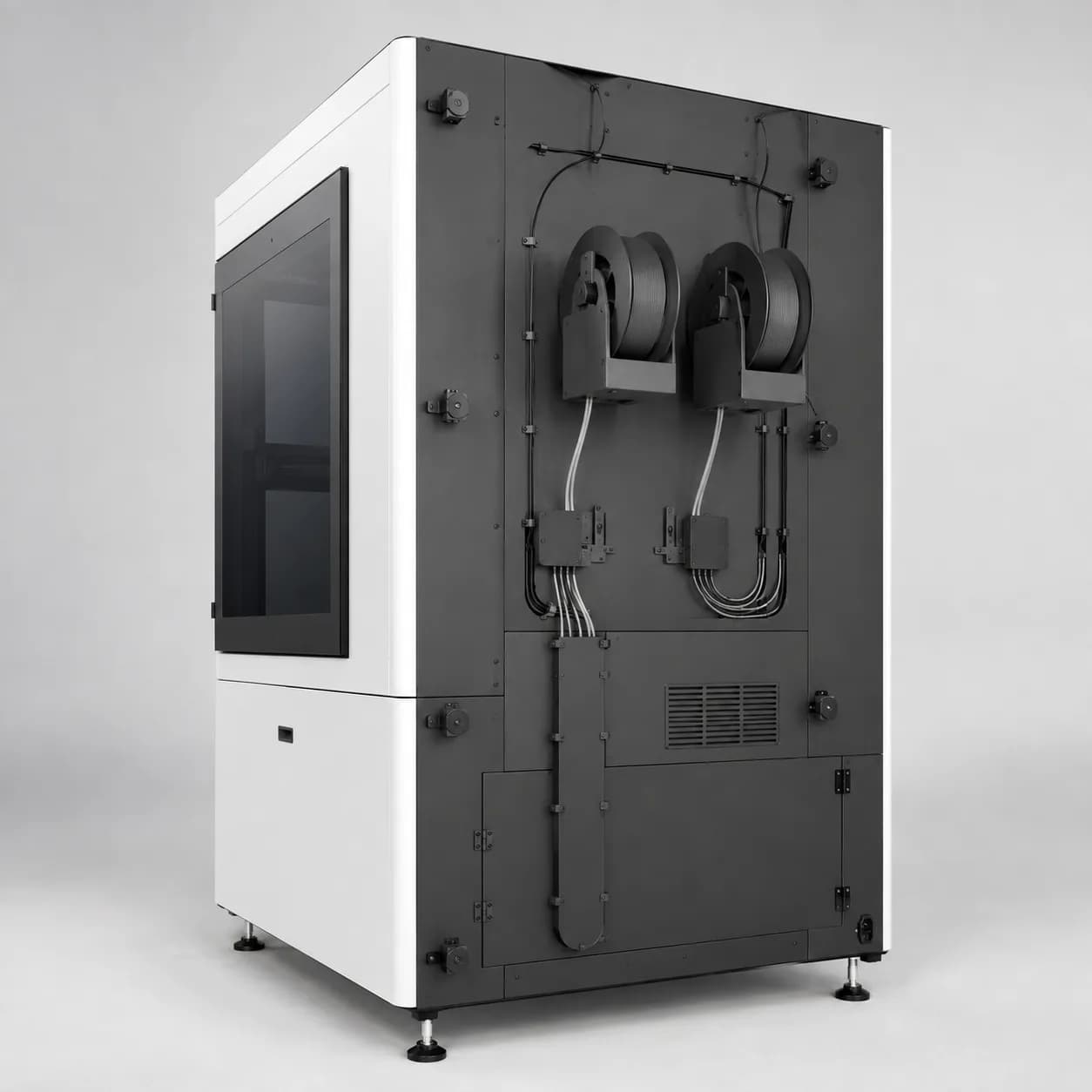 Representative F340 rear material-feed view