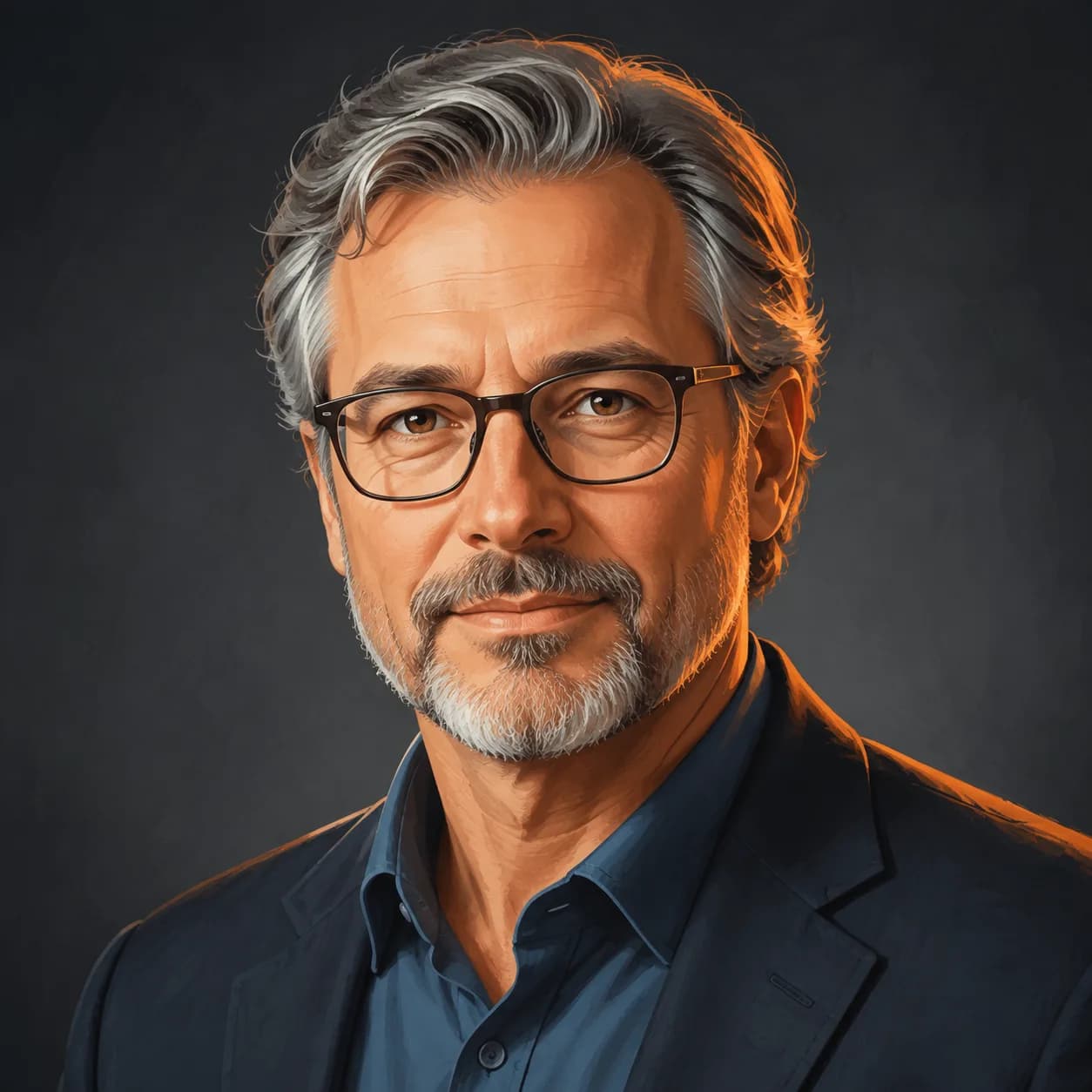 Illustrated portrait representing Dr Izhar